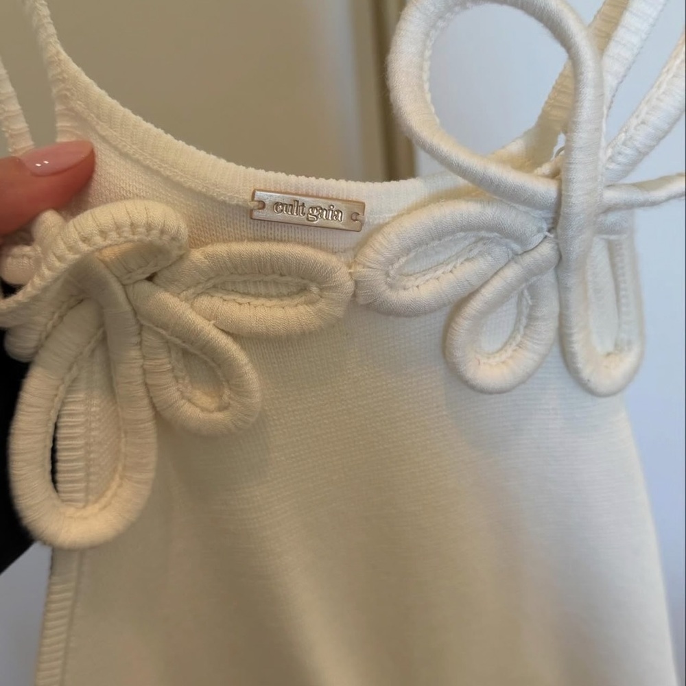 Cult Gaia Jena White Cut-Out Midi Dress - Picture 5 of 6